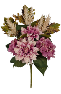 Bukiet kwiatów jesiennych 7 gałązek na stelażu - 39cm /33706-1
