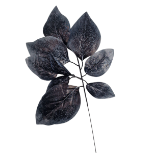 Gałązka - Liście 9 czarne - dodatek florystyczny 46 cm /00974-C