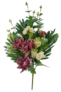 Bukiet kwiatów DALIE/HORTENSJE 14 gałązek na stelażu - 60cm /66039-2