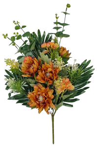 Bukiet kwiatów DALIE/HORTENSJE 14 gałązek na stelażu - 60cm /66039-3