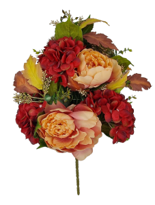 Bukiet kwiatów PIWONIE/HORTENSJE 13 gałązek na stelażu - 56cm /88251-2