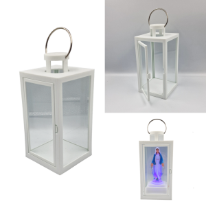 Lampion KAPLICZKA 21cm - latarnia biała /35756