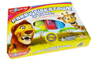 Farby plakatowe INSPIRIA 6kol/30ml w tubkach /3262