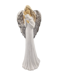 Figurka ceramiczna ANIOŁ 39cm "Aurelia" z dzieciątkiem /51596-BB