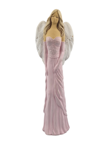 Figurka ceramiczna ANIOŁ 42cm "Sandra" różowy /13535-RJP