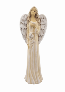 Figurka ceramiczna ANIOŁ 40cm "Kamila" kremowy /53118-CP