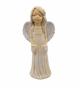 Figurka ceramiczna ANIOŁ 27cm "MAŁGOSIA" kieszonki /06797-CRP