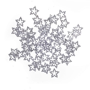 Gwiazdki koralikowe PEREŁKI 12mm 60szt SREBRNE /06704