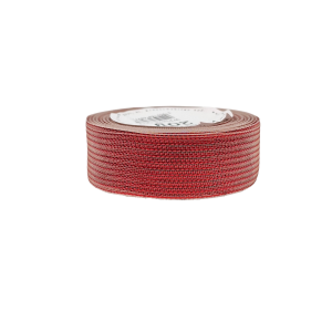 Wstążka w paski metalizowane CZERWONA 25mm x 18m /89730