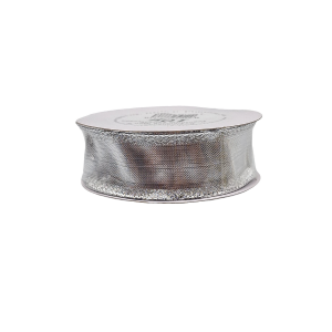 Wstążka metalizowana z drutem SREBRNA 25mm x 9m /88863