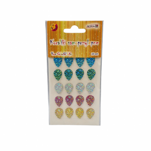 Kryształki samoprzylepne ŁEZKI 12x17mm mix 20szt /71138