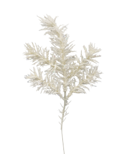 Gałązka świąteczna iglasta BIAŁA oszroniona -BN 25cm /25351