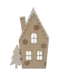 Domek dekoracyjny 10x6cm drewniany /71684