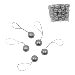 Kulki brokatowe 2,5cm SREBRNE 18szt /05254
