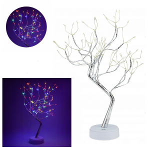 Drzewko ozdobne LED 50cm świecące - barwa multikolor - /16112-RGB