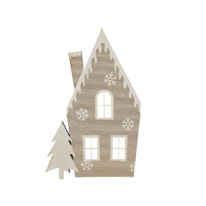 Domek dekoracyjny 12x8cm drewniany /71695