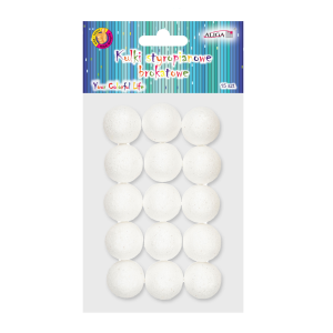 Kulki brokatowe 3cm PERŁOWE 15szt /41629