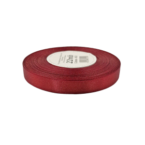 Wstążka satynowa z brokatem BORDOWA 12mm x 22m /10109