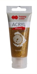 Farba akrylowa 60ml brokatowa ZŁOTA /7313