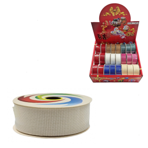 Wstążka JUTOWA 2,5cm x 3Y BIAŁA /31730-BI