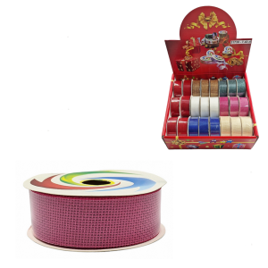 Wstążka JUTOWA 2,5cm x 3Y RÓŻOWA /31730-RW