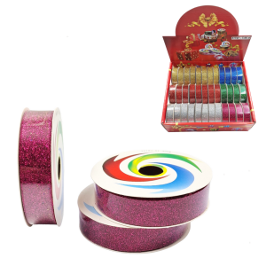 Wstążka BROKATOWA 1,8cm x 3Y RÓŻOWA /31747-R