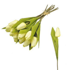 Tulipan 40cm - BIAŁO-KREMOWY /31499-BK