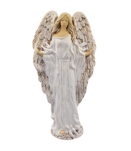 Figurka ceramiczna ANIOŁ STRÓŻ 43cm "Gloria" biały /52319-BP