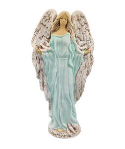 Figurka ceramiczna ANIOŁ STRÓŻ 43cm "Gloria" miętowy /52319-MP