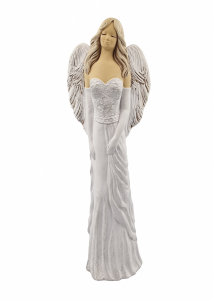 Figurka ceramiczna ANIOŁ 42cm "Sandra" biały /13535-B