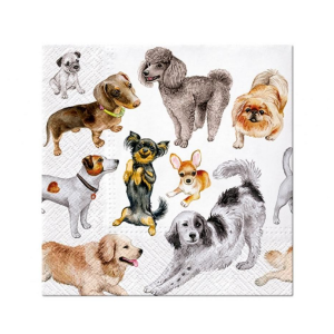 Serwetki LUNCH PAW 3-warstw. 20szt - SZCZĘŚLIWE PIESKI /76305