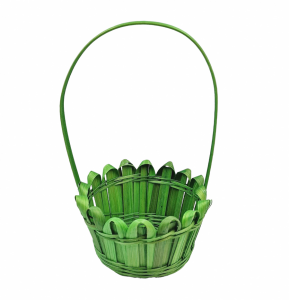 Koszyk KOSZYCZEK wiklinowy 20cm ZIELONY /68101-ZN