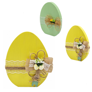Jajo drewniane PISANKA PASTEL 18,5cm /74743
