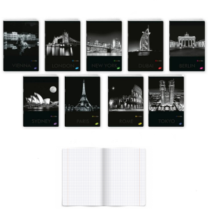 Zeszyt CITIES BY NIGHT A5 80k. kratka /Elisa/68466
