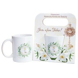 Kubek ceramiczny PAMIĄTKA I Komunii Św. CHŁOPIEC /67899