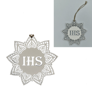 Hostia IHS ażurowa biała 11cm /95371