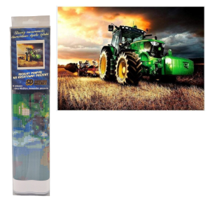 Haft diamentowy - DIAMENTOWA MOZAIKA 5D - Traktor w polu /81476