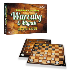 Gra planszowa WARCABY/MŁYNEK klasyczny Trefl /16819