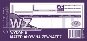 Druk WZ /Wydanie materiałów na zewnątrz/ 1/3 A4 / 351-8 /0344