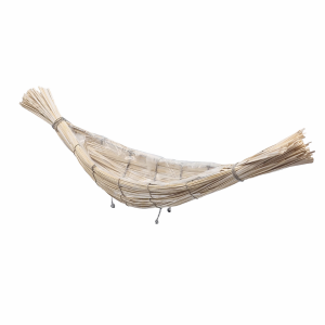 Koszyk - osłonka naturalna ŁÓDKA 70cm RATTAN bielony /00794