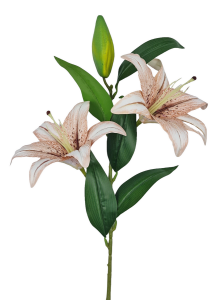 Lilia - gałązka 95cm 2 kwiaty + pąk na łodydze /65746-2