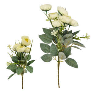 Bukiet kwiatów KAMELKA + dodatki 5 gałązek na stelażu - 32cm /83478-2
