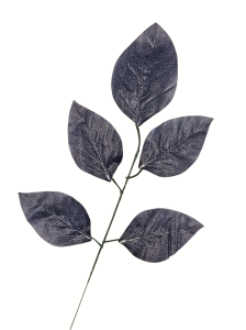 Gałązka - Liście 5 czarne - dodatek florystyczny 56 cm /59810