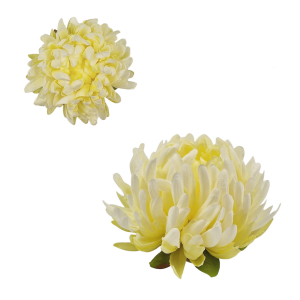 Kwiat sztuczny CHRYZANTEMA kula 11cm główka kremowa /74586-1