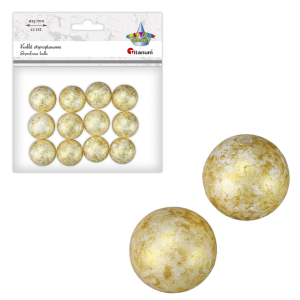Kulki styropianowe 25mm ZŁOCONE 12szt /51323