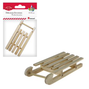 Sanki drewniane 8,5cm - dekoracja MINI /53433
