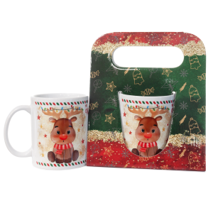 Kubek ceramiczny świąteczny RENIFEREK /82250