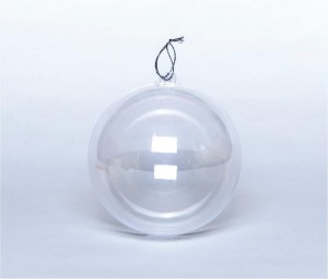 Kula akrylowa (bombka) 4cm z zawieszką /76041
