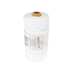 Sznurek bawełniany skręcany 3mm/100m BIAŁY /78595