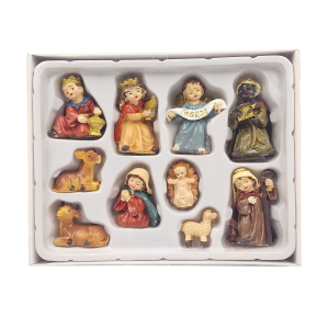 Figurki do szopki bożonarodzeniowej - zestaw 10szt /17309